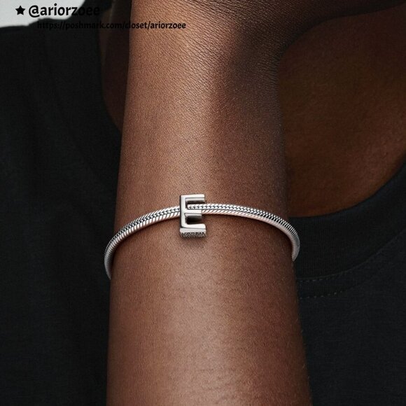 Pandora Letter E Alphabet Charm - Picture 2 of 2